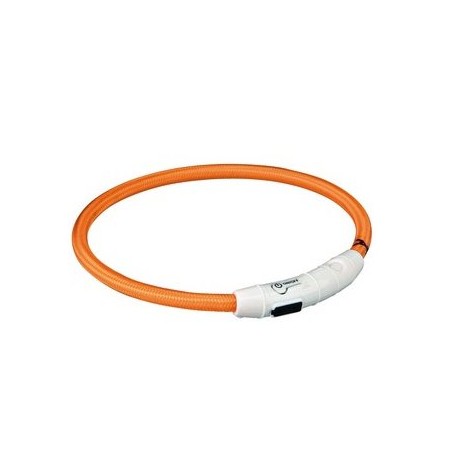 Svítící kroužek USB na krk oranžový