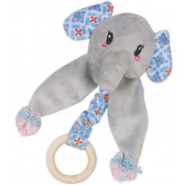 Nobby hračka pro kočky sloník s dřevěným kroužkem 16 cm