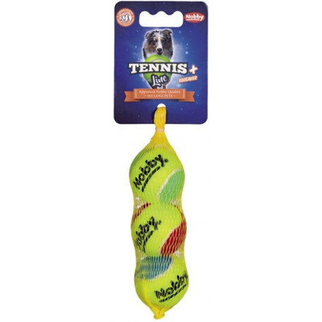 Nobby Tennis Line hračka tenisový míček barevný XS 4cm 3ks