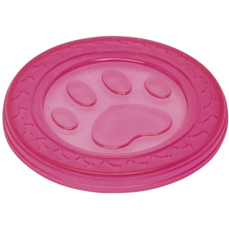Hračka pro psy termoplastická guma frisbee růžové 22cm