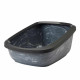 Savic kočičí toaleta s okrajem ASEO JUMBO MARBLE 67,5 x 48,5 x 29 cm antracit/bílá - černá