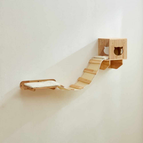 Nástěnný prvek - most ACI 182 x 30 x 45 cm krémová