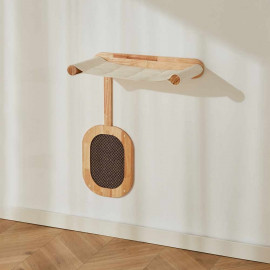 Nástěnný prvek - houpací síť NIO 70 x 31,5 x 79 cm krémová